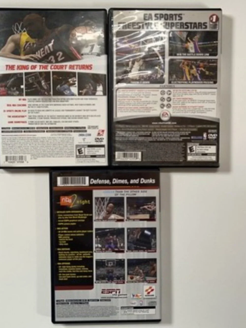 NBA PS2 Game Lot: NBA Live 06, NBA 2K7, ESPN NBA 2Night - PlayStation 2 CIB